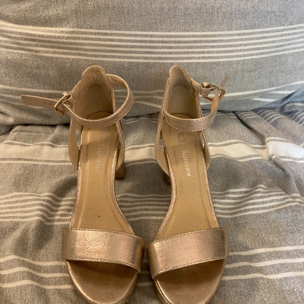 Chinese Laundry Gold Platform Heels